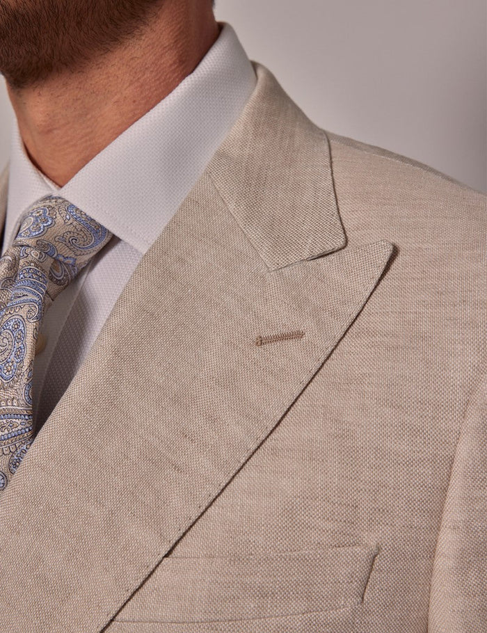 Mens Linen Suit For Beach Wedding - Summer  Suit in Cream