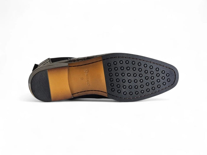 Carrucci Crocodile Embossed Chelsea Boot