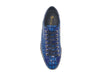 Crocodile-Embossed Leather Sneaker 4 KS626-02BLUE75  - from alligatorwarehouse.com