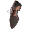 Men's Cratos Genuine Crocodile Burgundy Derby Shoes By Mezlan Made In Spain Brand 3   - from alligatorwarehouse.com