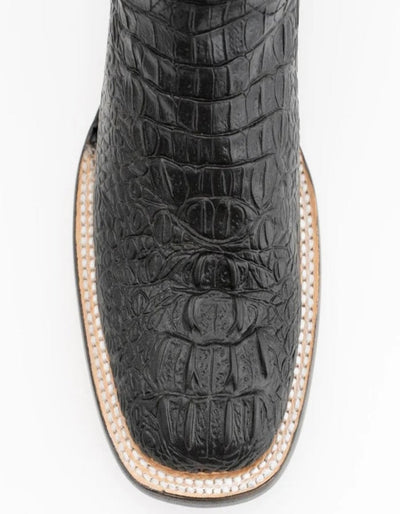 Ferrini Women's Stampede Square Toe Boots Crocodile Print - Black 6 90393-04-060-B  - from alligatorwarehouse.com