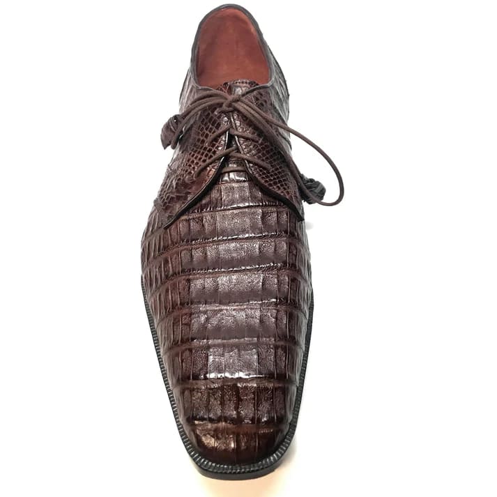 Los Altos All-Over Crocodile Lace Up Dress Shoes