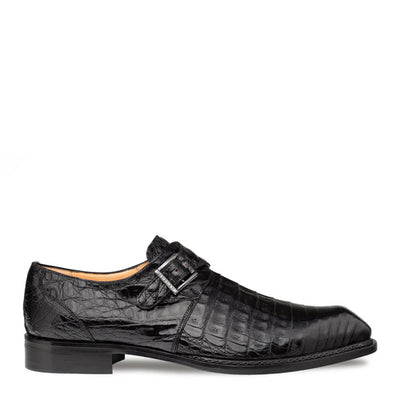 Gigolo Crocodile Monk Strap Black By Mezlan Made In Spain Brand 2   - from alligatorwarehouse.com