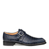 Gigolo Crocodile Monk Strap Blue By Mezlan Made In Spain Brand 3   - from alligatorwarehouse.com