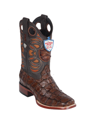 Bota de Pirarucu Original Horma Punta Recortada Wild West