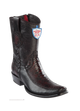 Wild West Botas de Pata de Avestruz Horma Dubai Toe Blackcherry