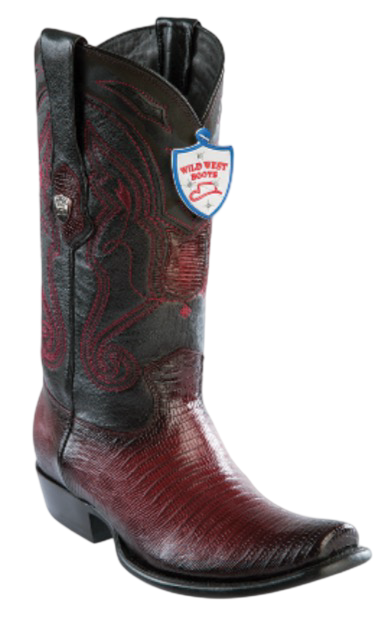 Wild West Botas de Armadillo Horma Dubai Toe Faded Burgundy