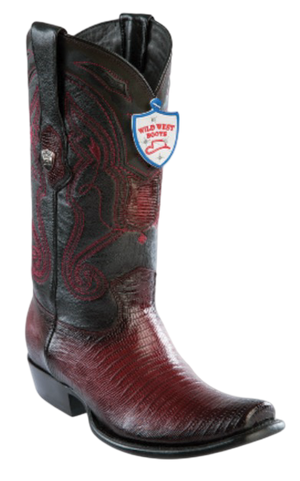 Wild West Botas de Armadillo Horma Dubai Toe Faded Burgundy