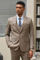 Tan Suits For Wedding - Tan Groomsmen Suits - Tan Single Breasted Tuxedo