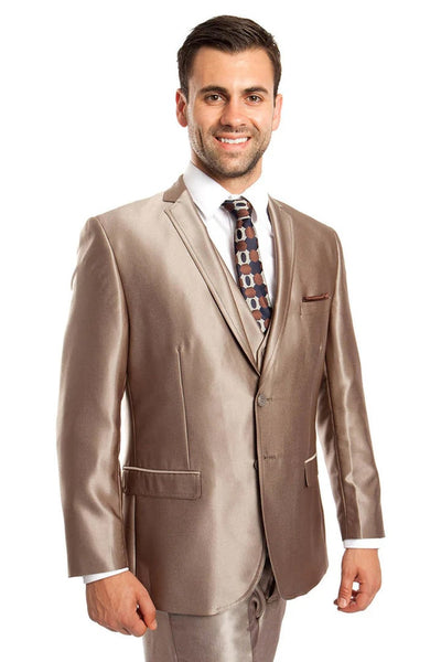 Tan Suits For Wedding - Tan Groomsmen Suits - Tan Prom Tuxedo 1   - from alligatorwarehouse.com