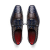Marco Di Milano Luciano Men's Shoes Exotic Crocodile Classic Wingtip Dress Derby Oxfords 3 LUCIANO_CAIMAN FUSCUS_NAVY-BROWN_8  - from alligatorwarehouse.com