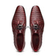 Marco Di Milano Lacio Men's Shoes Wine Exotic Crocodile Derby Oxfords
