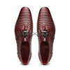 Marco Di Milano Lacio Men's Shoes Wine Exotic Crocodile Derby Oxfords 2 LACIO_CAIMAN FUSCUS_WINE_8.5  - from alligatorwarehouse.com