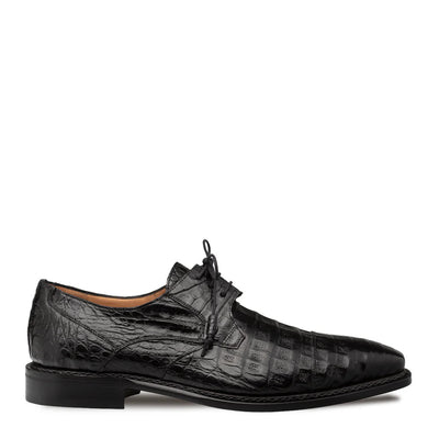 Giovane Crocodile Derby Black By Mezlan Made In Spain Brand 2   - from alligatorwarehouse.com