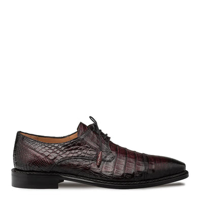 Giovane Crocodile Derby  Burgundy By Mezlan Made In Spain Brand 2   - from alligatorwarehouse.com