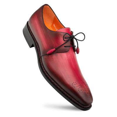 Principe Patina Leather Derby Burgundy/Red By Mezlan Made In Spain Brand 1   - from alligatorwarehouse.com