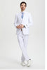 Men's Two Button Vested Stacy Adams Basic Designer Suit in White 5 TJ-1508  - from alligatorwarehouse.com