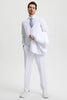 White Wedding Suit For Men - Perfect For Groom - Men's Two Button Vested Stacy Adams Basic Designer Suit In White 5   - from alligatorwarehouse.com