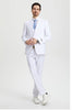 White Wedding Suit For Men - Perfect For Groom - Men's Two Button Vested Stacy Adams Basic Designer Suit In White 6   - from alligatorwarehouse.com