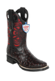 Wild West Botas de Avestruz Horma Rodeo Black Cherry
