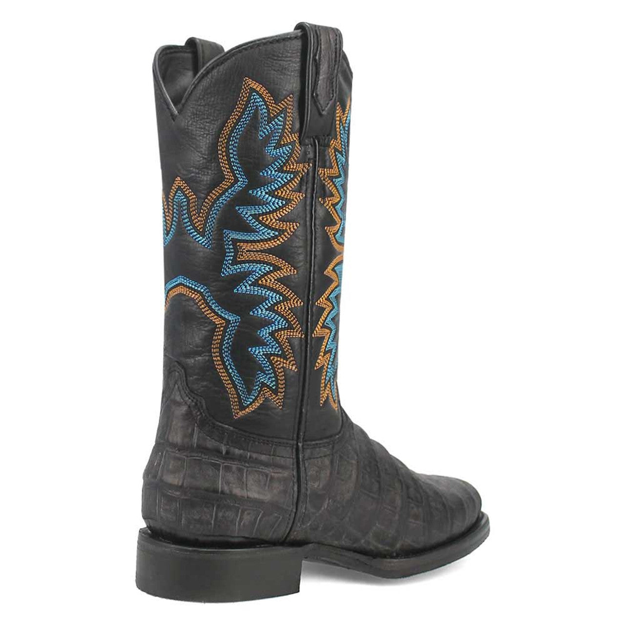 Dingo Round Toe Black Leather Boots