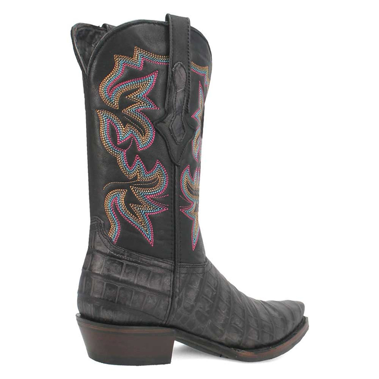 Dingo Black Gator Print Snip Toe Cowboy Boot 8 DI128_6_D  - from alligatorwarehouse.com