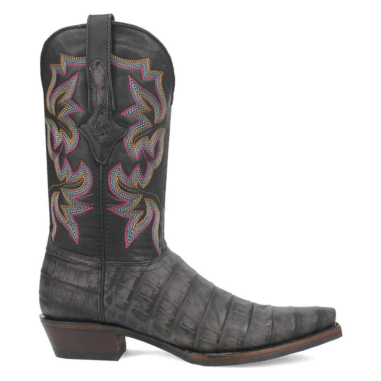 Dingo Black Gator Print Snip Toe Cowboy Boot 3 DI128_6_D  - from alligatorwarehouse.com