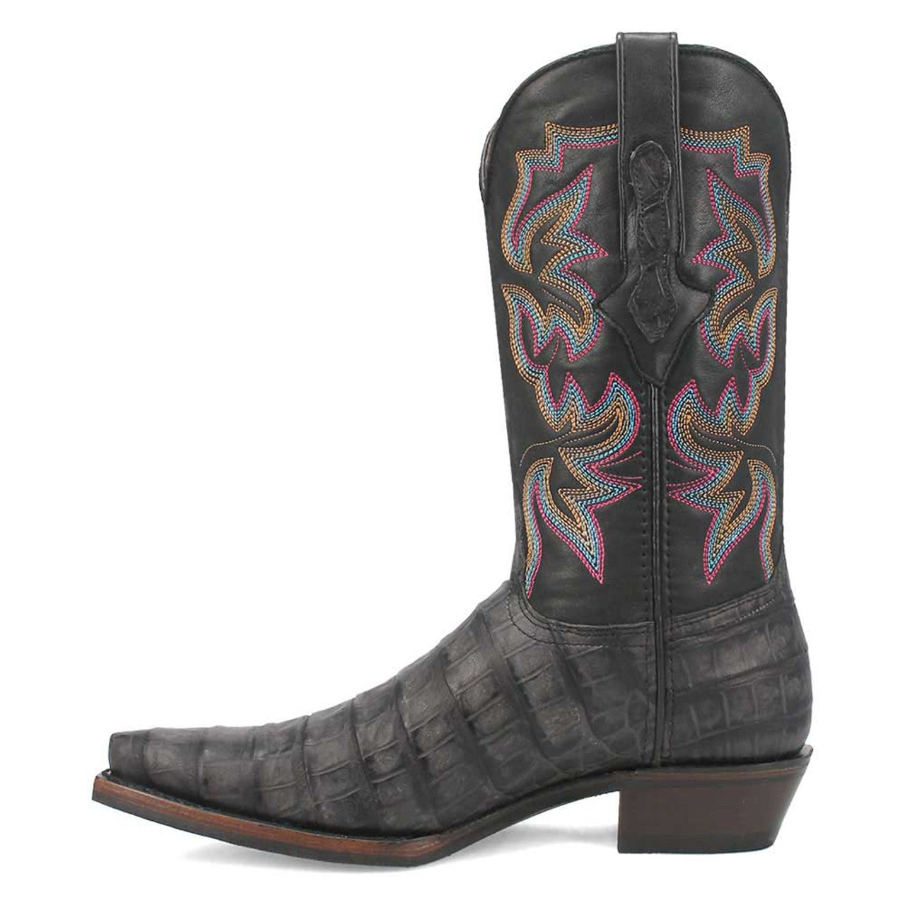 Dingo Black Gator Print Snip Toe Cowboy Boot 2 DI128_6_D  - from alligatorwarehouse.com