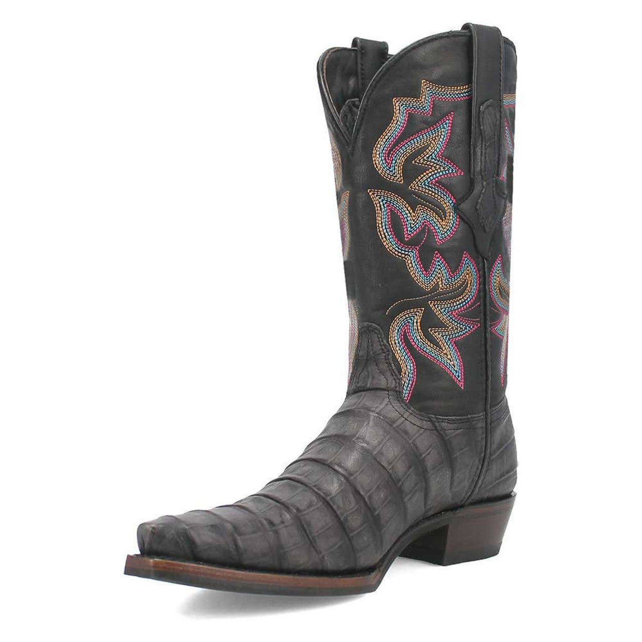 Dingo Black Gator Print Snip Toe Cowboy Boot 6 DI128_6_D  - from alligatorwarehouse.com