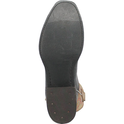 Dingo Black and Tan Snoot Toe Leather Western Boots