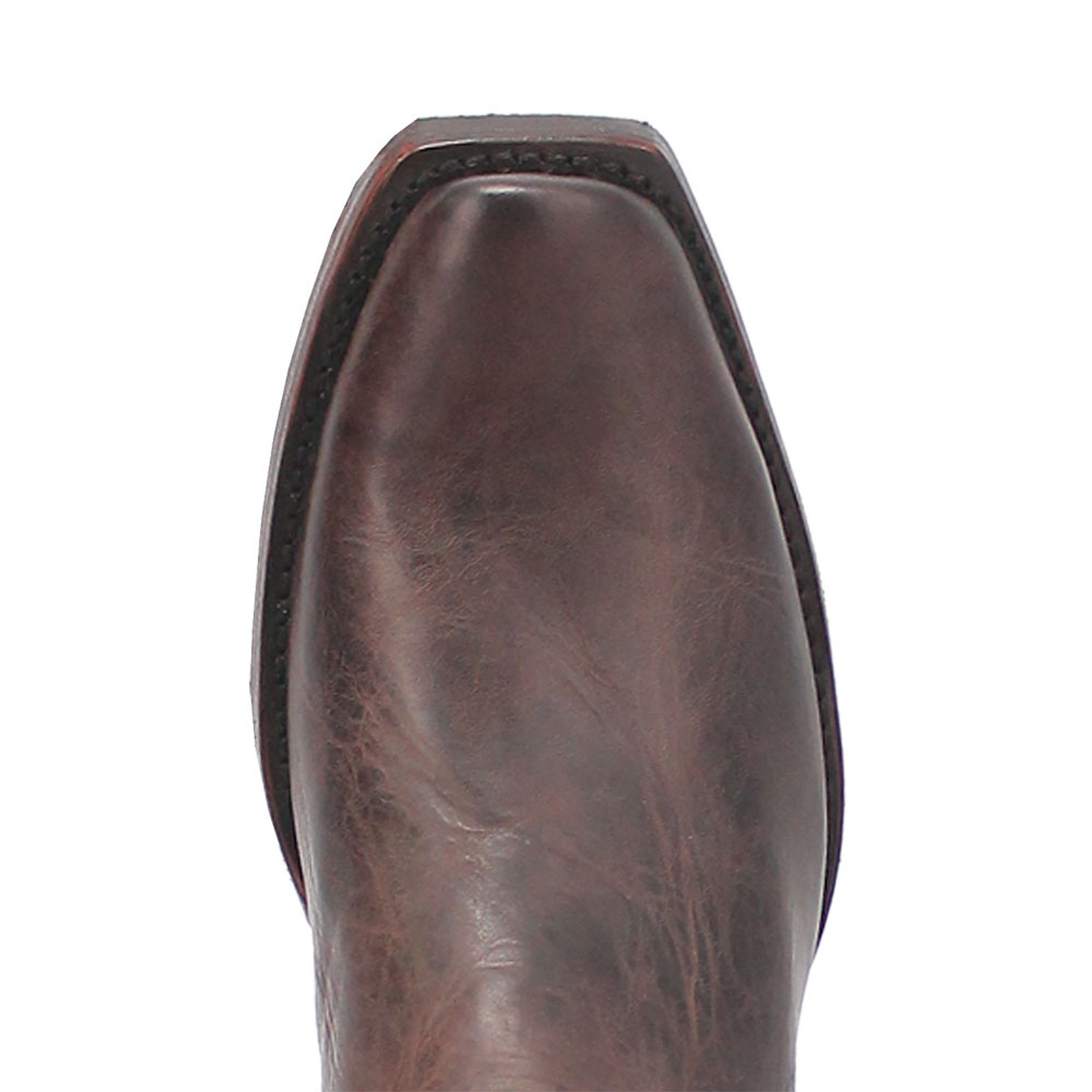 Dingo Brown and Red Snoot Toe Leather Western Boots