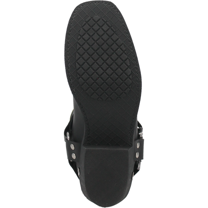 Chopper Leather Harness Biker Boot