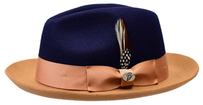 Bruno Capelo Damien Collection Navy Blue/Camel 1   - from alligatorwarehouse.com