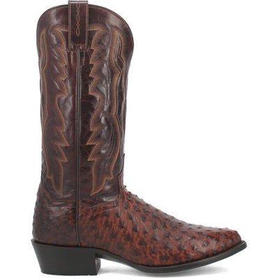 Dan Post Men’s Pershing Brown Full Quill Genuine Ostrich 13” Round Toe Cowboy Boot 2 DP3016_8_D  - from alligatorwarehouse.com