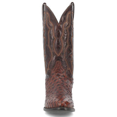 Dan Post Men’s Pershing Brown Full Quill Genuine Ostrich 13” Round Toe Cowboy Boot
