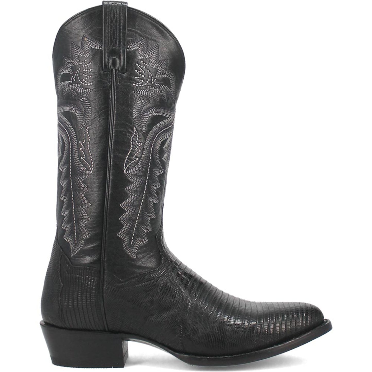 Dan Post Men’s Winston Black Genuine Lizard Skin Round Toe Cowboy Western Boot