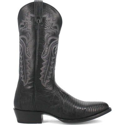 Dan Post Men’s Winston Black Genuine Lizard Skin Round Toe Cowboy Western Boot 2 DP3050R_8_D  - from alligatorwarehouse.com