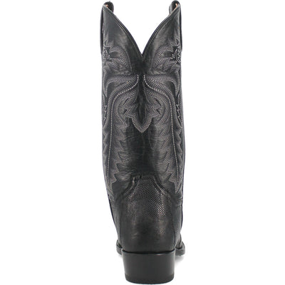 Dan Post Men’s Winston Black Genuine Lizard Skin Round Toe Cowboy Western Boot 4 DP3050R_8_D  - from alligatorwarehouse.com