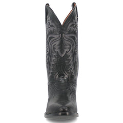 Dan Post Men’s Winston Black Genuine Lizard Skin Round Toe Cowboy Western Boot