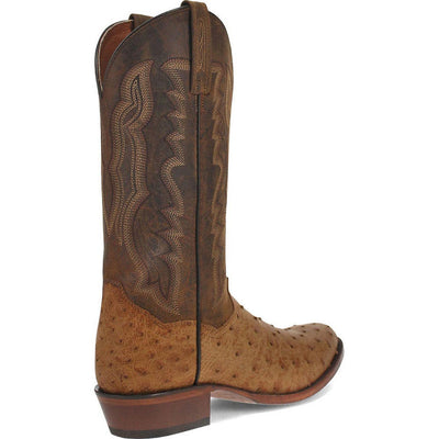 Dan Post Gehrig Men's Saddle Western Ostrich Boots 2 DP3077_8_D  - from alligatorwarehouse.com