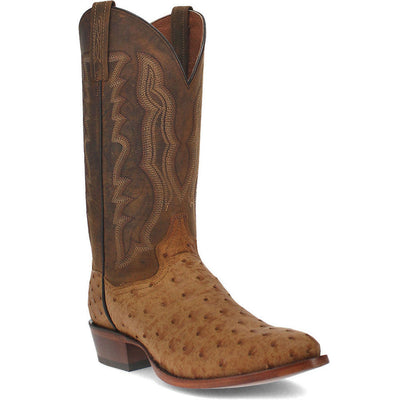 Dan Post Gehrig Men's Saddle Western Ostrich Boots 7 DP3077_8_D  - from alligatorwarehouse.com