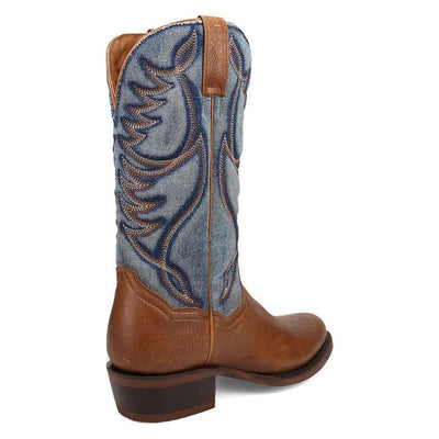 Dan Post Bullock Tan/ Denim Medium Toe Cowboy Boots 1 DP3315_8_D  - from alligatorwarehouse.com