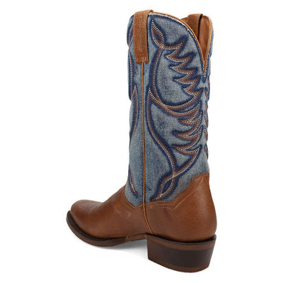 Dan Post Bullock Tan/ Denim Medium Toe Cowboy Boots 2 DP3315_8_D  - from alligatorwarehouse.com