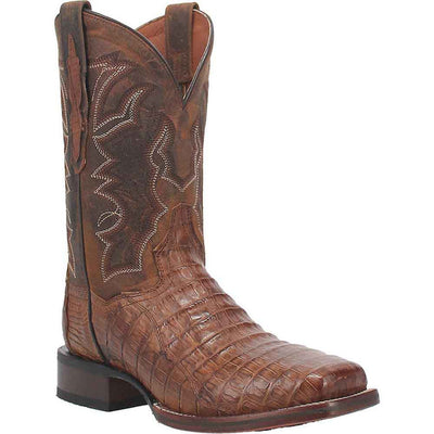 Dan Post Cowboy Certified Kingsly Caiman Square Toe Apache/Chocolate Boot 6 DP4807_8_D  - from alligatorwarehouse.com