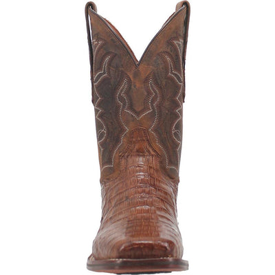 Dan Post Cowboy Certified Kingsly Caiman Square Toe Apache/Chocolate Boot 4 DP4807_8_D  - from alligatorwarehouse.com