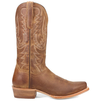 Dan Post Roman Men's Tan Leather Sleek Square Toe Western Cowboy Boots 2 DP7015_7.5_D  - from alligatorwarehouse.com