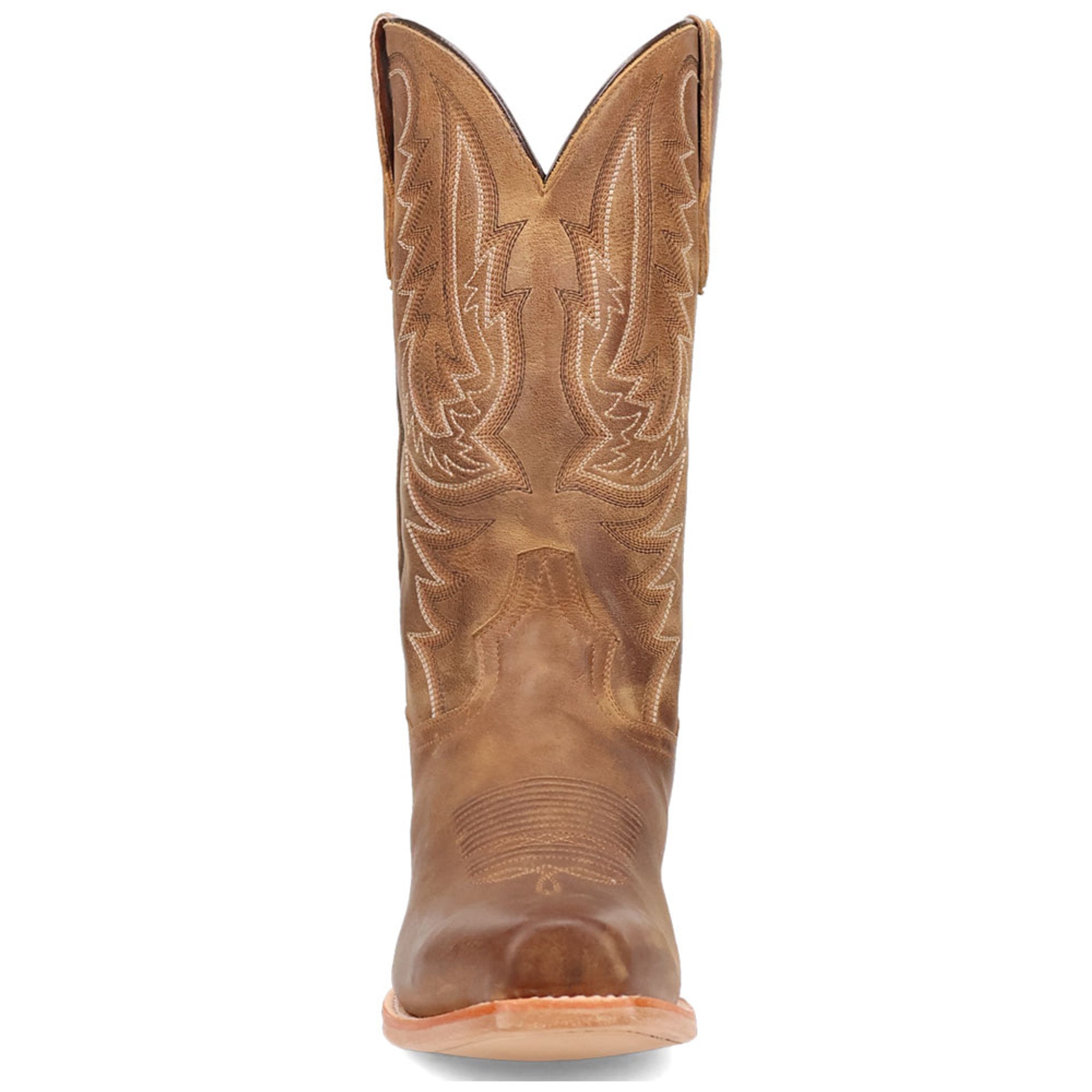 Dan Post Roman Men's Tan Leather Sleek Square Toe Western Cowboy Boots