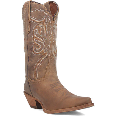 Dan Post Women's Square Toe Tan/Denim Ellie Leather Boots 1 DP80051_7_M  - from alligatorwarehouse.com