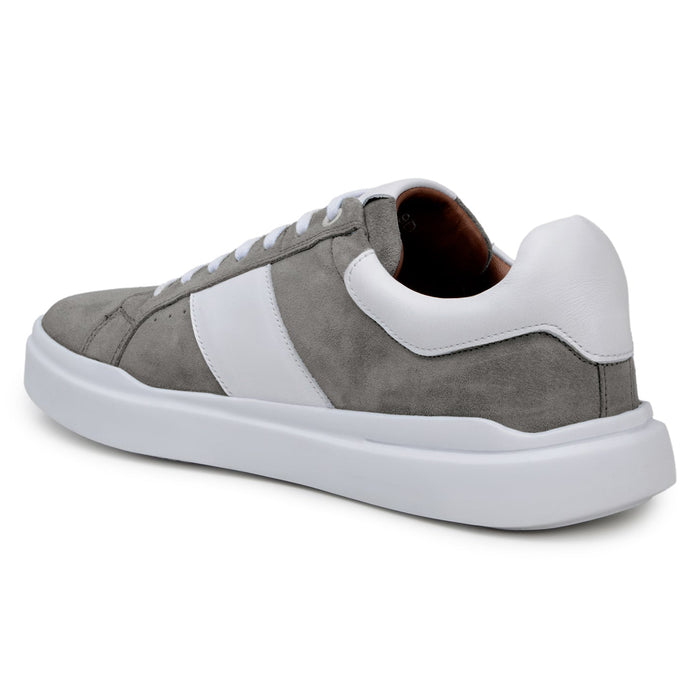 Belvedere Olivier Gray/White Ostrich Leather Luxury Shoe
