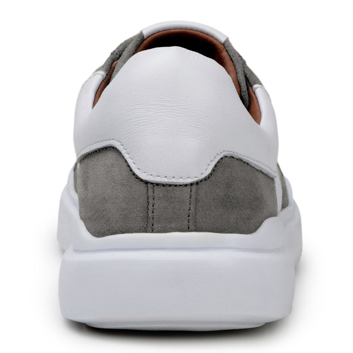 Belvedere Olivier Gray/White Ostrich Leather Luxury Shoe